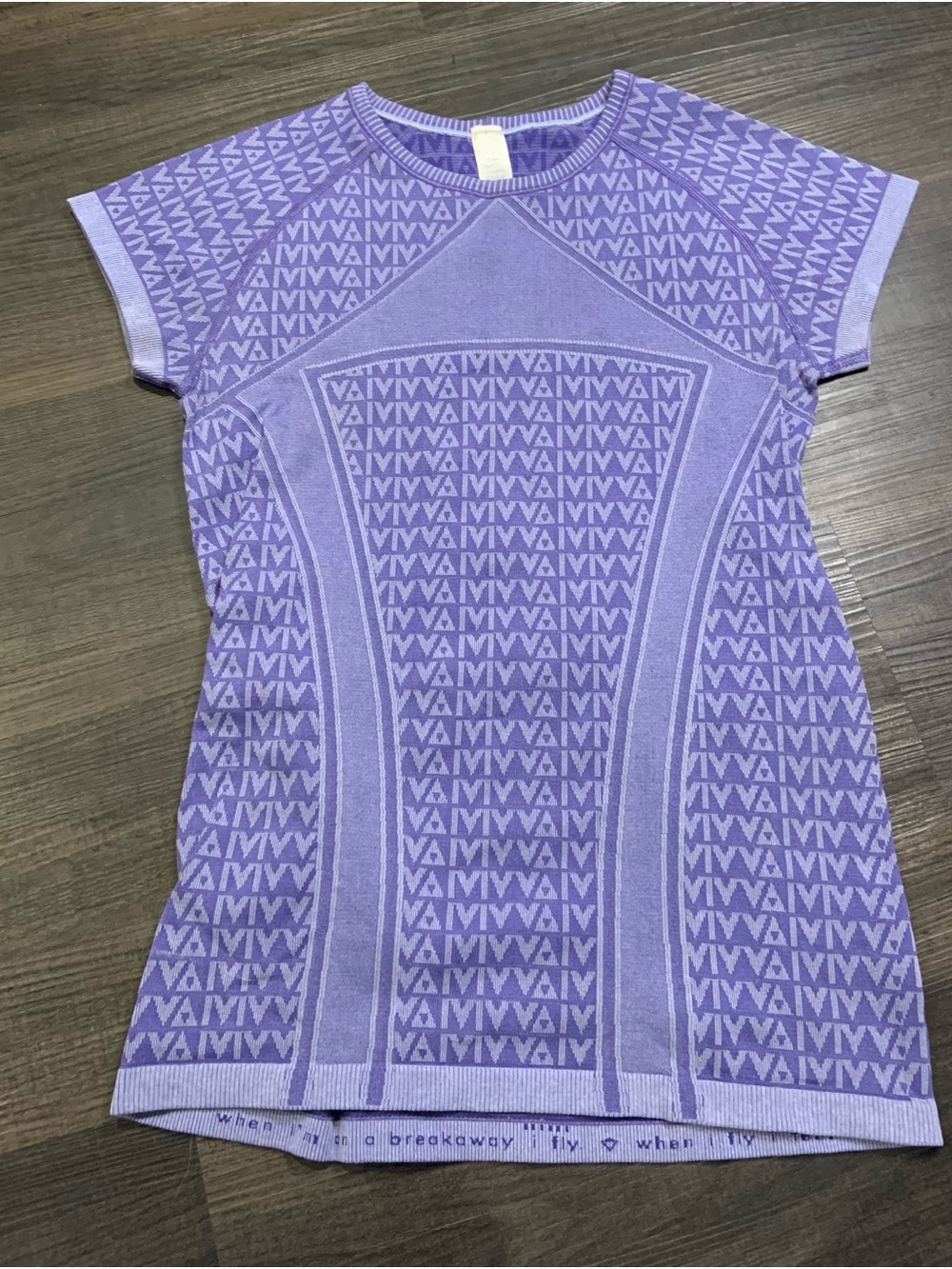 Ivivva Purple Logo Jacquard Short Sleeve Tee